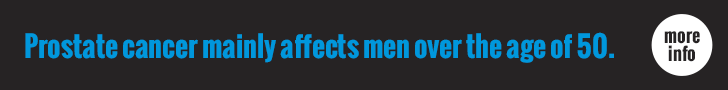 Prostate cancer mainly affects men over the age of 50.