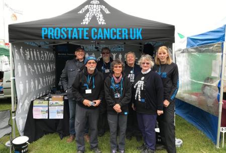 North East volunteer team outside the Prostate Cancer UK gazebo